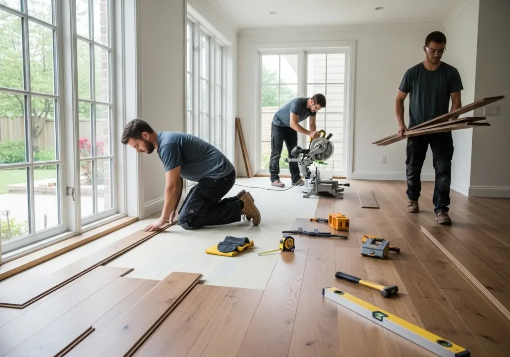 flooring contractor katy tx team working