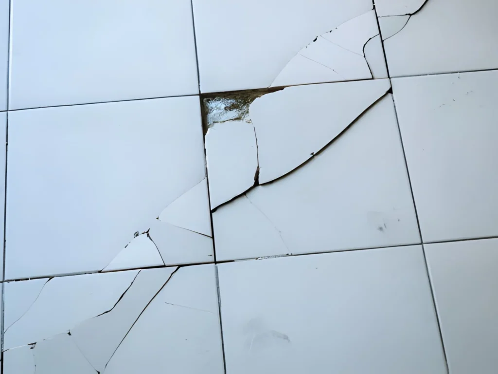 Cracked tile